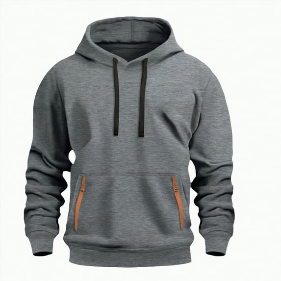 TOWED22 Hoodie Sweatshirt for Men Solid Color Hoodies Long Sleeve Pullover Athletic Classic Hooded Sweatshirts Comfy(Dark Gray,S)