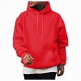 thumbnail image 1 of TOWED22 Hoodies for Men Letter Graphic Pullover Hoodie Long Sleeve Fleece Hooded Sweatshirt(Red,3XL), 1 of 6