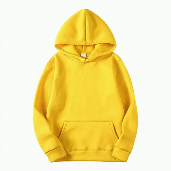 TOWED22 Hoodies for Men Letter Graphic Pullover Hoodie Long Sleeve Fleece Hooded Sweatshirt(Yellow,S)