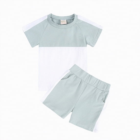 TOWED22 Infant Baby Boy Dinosaur Outfit Short Sleeve Tee and Shorts Casual Summer Clothes Set 6 12 18 Months Mint Green,13-14 Y