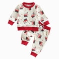 thumbnail image 1 of TOWED22 Infant Baby Boy Fall Clothes Set Funny Print Sweatshirt Pant Outfit Toddler Winter Clothes(Blazer,12-18 M), 1 of 7