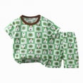 thumbnail image 1 of TOWED22 Infant Baby Boy Outfits 2pcs Short Sleeve T-Shirt Tee Pattern Casual Pocket Shorts Toddler Clothes(Green,6-12 M), 1 of 4