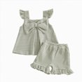 thumbnail image 1 of TOWED22 Infant Baby Cute Outfits 2 Piece Sleeveless Tank Tops and Shorts Lovely Casual Summer Sets Clothing(Light Green,18-24 M), 1 of 4