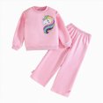 thumbnail image 1 of TOWED22 Infant Baby Girl Fall Clothes Toddler Winter Outfits Ruffle Sleeve Sweatshirts Bell Bottom Pants Headband Set,Pink,6-7 Y, 1 of 5