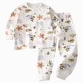 thumbnail image 1 of TOWED22 Infant Baby Toddler Girl 2pcs Winter Outfits Long Sleeve Soft Sweatshirt and Pants Clothing Set(Brown,9-10 Y), 1 of 5