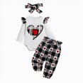 thumbnail image 1 of TOWED22 Infant Girl Clothes Long Sleeve Ruffle Bodysuit Pants Bow Headband Sets Fall Winter Spring Outfits,3-6 M, 1 of 8