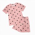 thumbnail image 1 of TOWED22 Infant Summer Clothes 2 Piece Sets Print Shirt Tee + Elastic Waist Shorts Casual Outfits Toddler Girl Clothing(Pink,3-4 Y), 1 of 6