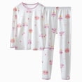 thumbnail image 1 of TOWED22 Infant Toddler Baby Girl Boy Fall Winter Outfits 2pcs Long Sleeve Crewneck Sweatshirt and Elastic Joggers Pants Set Cute Print Clothes Clothing(White,3-4 Y), 1 of 8