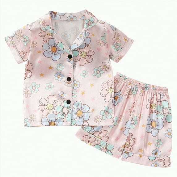 TOWED22 Infant Toddler Baby Girl Summer Clothes Bow Embroidery Short Sleeve T Shirts Top Shorts 2 Piece Summer Outfits Set(Pink,4-5 Y)