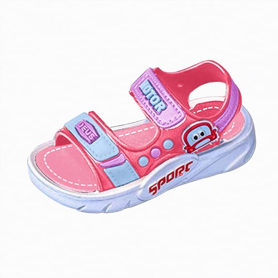 TOWED22 Kid Sandals Boy Summer Sports Hiking Sandals Adjustable Straps Toddler Little Big Kid(Red,9.5)