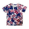 thumbnail image 1 of TOWED22 Kids 4th of July American Flag Shirts Boys Girls Patriotic Cotton T-Shirt Independence Day Tee Tops Sizes 3-10 Years（Purple,10-11 Y）, 1 of 4