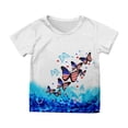 thumbnail image 1 of TOWED22 Kids 4th of July American Flag Shirts Boys Girls Patriotic Cotton T-Shirt Independence Day Tee Tops Sizes 3-10 Years（White,11-12 Y）, 1 of 4