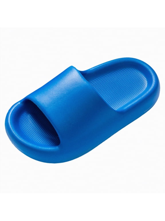 Kids Boys Girls Slides Sandals Comfort Non-Slip Beach Pool Shower Shoes Indoor Outdoor (Little Kid/Big Kid)(Blue,11)