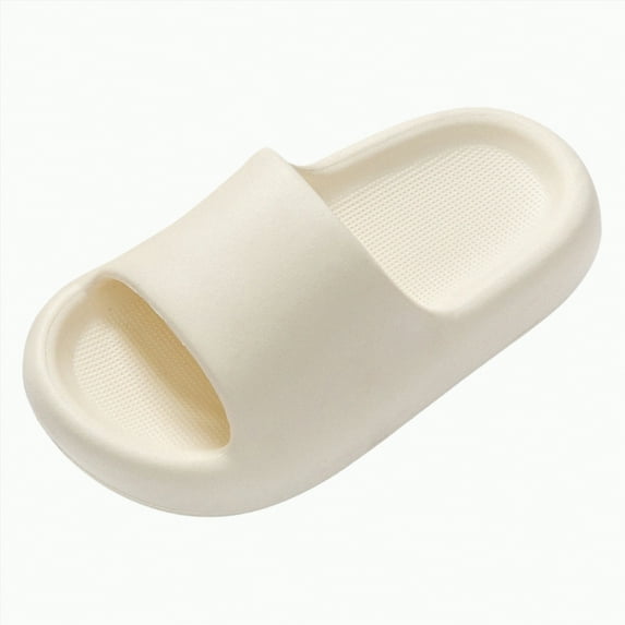 TOWED22 Kids Boys Girls Slides Sandals Comfort Non-Slip Beach Pool Shower Shoes Indoor Outdoor (Little Kid/Big Kid)(White,11)