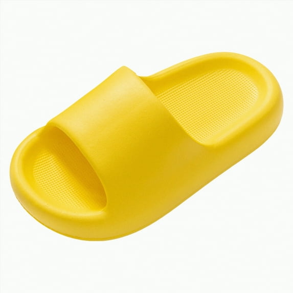 TOWED22 Kids Boys Girls Slides Sandals Comfort Non-Slip Beach Pool Shower Shoes Indoor Outdoor (Little Kid/Big Kid)(Yellow,2)