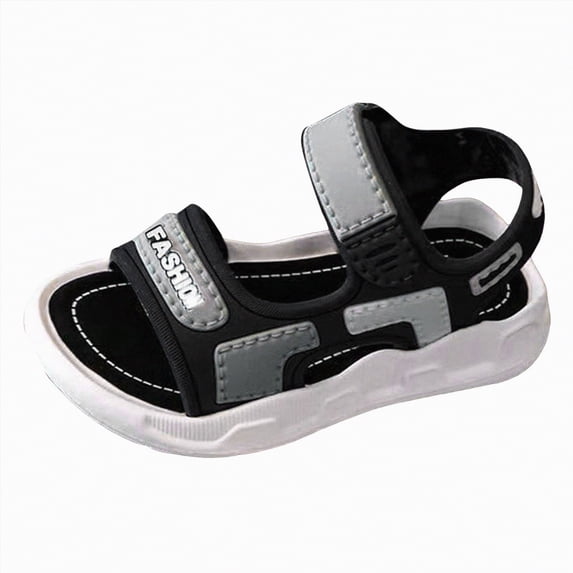 TOWED22 Kids Boys Summer Sports Sandals Hiking Beach Outdoor Open toe Sports Sandals for Kids(Grey,34)