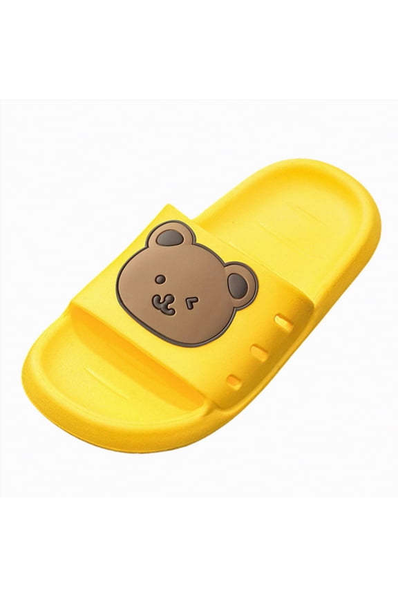 Kids Cloud Slides Boys Girls Pillow Slippers – Slip-On Slide Sandals, Summer Beach Pool Shoes, Indoor and Outdoor(Yellow,14)