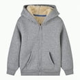 thumbnail image 1 of TOWED22 Kids Girls Boys Hoodie Sweatshirt Solid Full Zip Jacket Casual Classic Tops(Grey,4-5 Y), 1 of 4