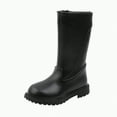 thumbnail image 1 of TOWED22 Kids/Girls/Children Low Heel Fashion Knee/Calf High Riding Boots(Black,13), 1 of 9