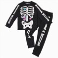 thumbnail image 1 of TOWED22 Kids Halloween Pajamas Toddler Boys Skeleton Glow in The Dark Pjs Girls Pumpkin Sleepwear Clothes Sets, 1 of 8