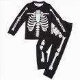 thumbnail image 1 of TOWED22 Kids Halloween Pajamas Toddler Boys Skeleton Glow in The Dark Pjs Girls Pumpkin Sleepwear Clothes Sets, 1 of 8