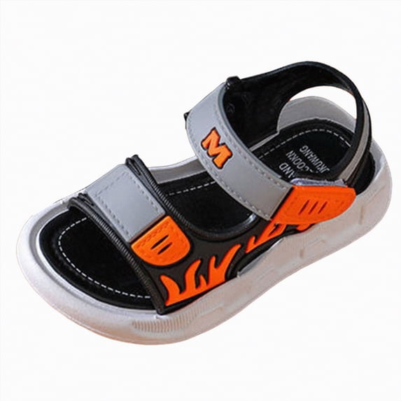TOWED22 Kids Hiking Sport Sandals with Back Strap Adjustable Athletic Orthopedic Walking Sandals for Boys Girls(Grey,9)
