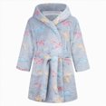 thumbnail image 1 of TOWED22 Kids Hooded Bathrobe Girls Soft Plush Hooded Flannel Pajamas Sleepwear Boys Spa Robe, 1 of 7