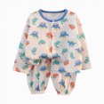 thumbnail image 1 of TOWED22 Kids Pajamas 2 Piece Long Sleeve Print Top and Pants Set Cotton Pjs Sleepwear Little Boys Girls Fall Winter 3 6 9 12 18 24 Months 2 3 4 5 6 7 8 9 Years(Blue,12-18 M), 1 of 4