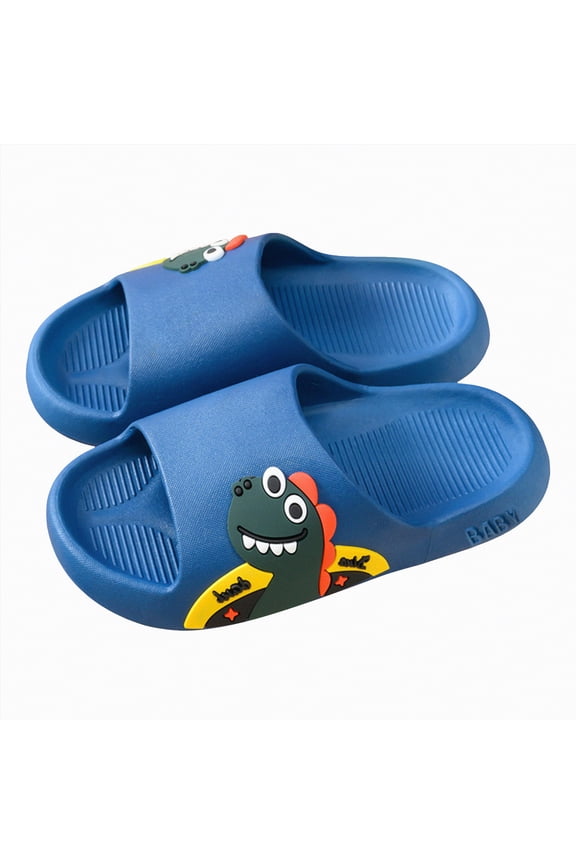 Kids Slide Sandals EVA Cloud Slippers Open Toe Soft Slides Lightweight Non-slip Unisex Children Cozy Summer Flip Flop Shoes(Blue,13)