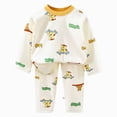 thumbnail image 1 of TOWED22 Kids Toddler Boy Clothes 2 Piece Long Sleeve Print Pattern T-Shirt Jogger Pants Warm Fall Winter Outfits Set(Green,1-2 Y), 1 of 5