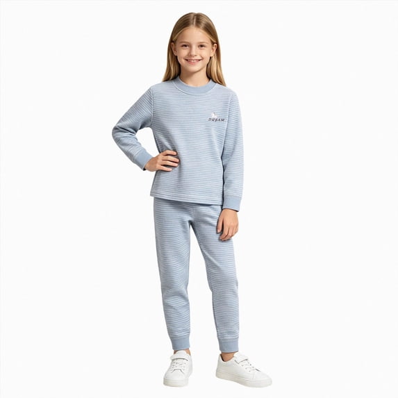 TOWED22 Kids Toddler Boys Girls Pajamas Truck Pajamas Gift Pjs Set Fall Winter Sleepwear 3 6 9 12 18 24 Months 2 3 4 5 6 7 8 9 Years(Blue,3-6 M)