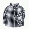 thumbnail image 1 of TOWED22 Kids Toddler Flannel Shirt Jacket Plaid Long Sleeve Lapel Button Down Shacket Baby Boys Girls Fall Shirt Coat Outwear(Black,15-16 Y), 1 of 3