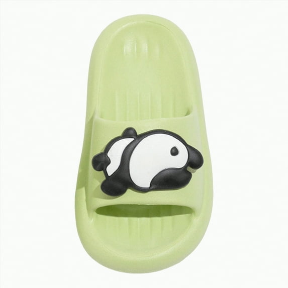 TOWED22 Kids slides, Girls Slides Non-slip Summer Beach Pool Shoes Toddler Cartoon Slide Sandals Indoor& Outdoor Garden Slippers Shower Shoes(Light Green,9.5)