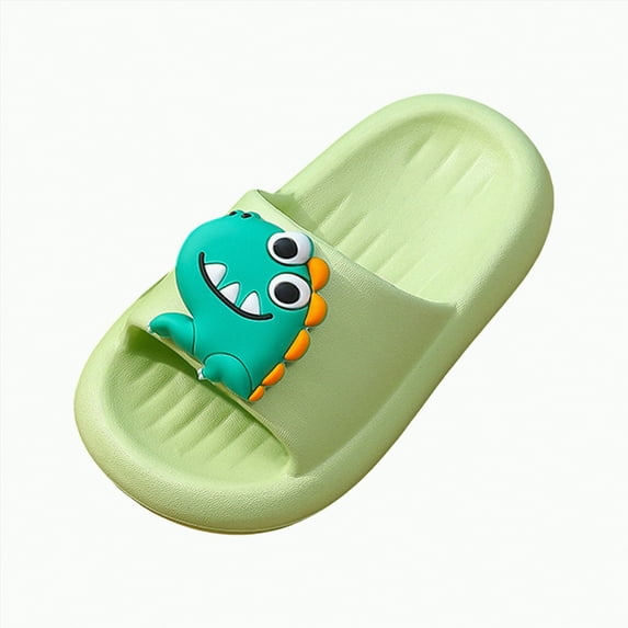 TOWED22 Kids slides, Girls Slides Non-slip Summer Beach Pool Shoes Toddler Cartoon Slide Sandals Indoor& Outdoor Garden Slippers Shower Shoes(Mint Green,13)