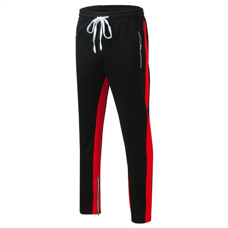 TOWED22 Leather Pants For Men Mens Sweatpants with Pockets Sports Joggers Running Casual Yoga Pants Loose Fit Straight Leg Open Bottom 3XL Walmart