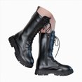 thumbnail image 1 of TOWED22 Little/Big Girls Knee-High Fashion Boot Side Zipper and Buckle Boots For Toddler Winter Warm Shoes(Black,3.5), 1 of 9
