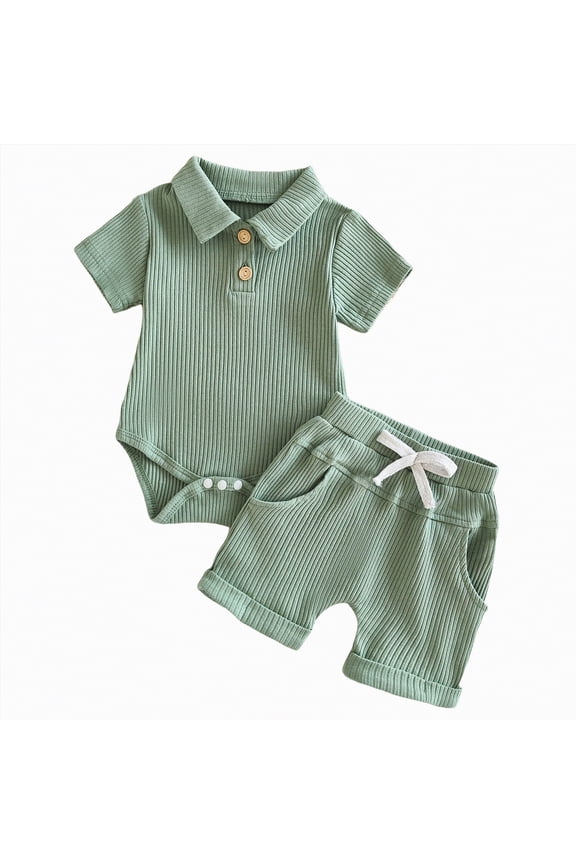 Little Boy Dinosaur Print Short Sleeve T-Shirt Shorts Summer Play Clothes 12M-5T AG,12-18 M