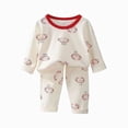 thumbnail image 1 of TOWED22 Little Boys Girls Long Sleeve Pajamas Sets Toddler Cotton Pjs Kids Fall Winter Sleepwears 3 6 9 12 18 24 Months 2 3 4 5 6 7 8 9 Years(Red,3-4 Y), 1 of 4