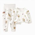 thumbnail image 1 of TOWED22 Little Boys Pajamas Set 2 Piece Long Sleeve Print Top and Pants Cotton Pjs Jammies Sleepwear Fall Winter 6-12 Months 12-24 Months 2t 3t 4t 5t 6t 7t 8t 9t Children,White,6-12 M, 1 of 6