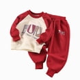 thumbnail image 1 of TOWED22 Little Boys Pajamas Toddler Boys Clothes Cotton 2 Pieces Pjs Kids Jammies Sets Fall Winter Sleepwear 6-12 Months 12-24 Months 2t 3t 4t 5t 6t 7t 8t 9t Children,Red,2-3 Y, 1 of 5
