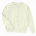 thumbnail image 1 of TOWED22 Little Girl Knit Cardigan Sweater - Toddler Button Down School Uniforms Cardigan(White,15-16 Y), 1 of 5