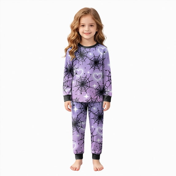 TOWED22 Little Girls Boys Halloween Pajamas Pjs Set Kids PJs Fall Winter Sleepwear 2 Piece Boys Sleepwear Lounge Clothe
