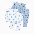 thumbnail image 1 of TOWED22 Little Girls Clothes 4Pcs Girls Outfits Pullover Graphic Graphic Pants Set Fall Winter Clothes Loungewear Set,6-9 M, 1 of 6