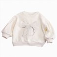 thumbnail image 1 of TOWED22 Little Girls Sweatshirt Cute Toddler Crewneck Long Sleeve Bow Pullover Tops Shirts,3-4Y, 1 of 9