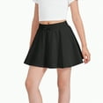 thumbnail image 1 of TOWED22 Little Girls Tennis Skirt Skorts Built in Shorts Toddler Flowy Athletic Skirts Skorts for Girls with Pockets(Black,5-6 Y), 1 of 5