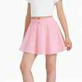 thumbnail image 1 of TOWED22 Little Girls Tennis Skirt Skorts Built in Shorts Toddler Flowy Athletic Skirts Skorts for Girls with Pockets(Pink,11-12 Y), 1 of 5