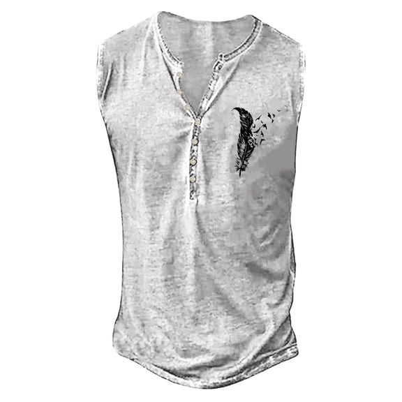 TOWED22 Men Gym Tank Tops Bodybuilding Stringer Training Muscle Tee Sleeveless Vest(White,L)