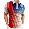 thumbnail image 1 of TOWED22 Men's 4th of July Polo Shirts Short Sleeve Golf Polo Casual Athletic Shirts for Running Tennis Hiking( Red,XXL), 1 of 3