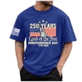 thumbnail image 1 of TOWED22 Men's America 250Th Anniversary Printed T-Shirt Patriotic Falg Shirts for Men(Blue,XXL), 1 of 5