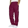 thumbnail image 1 of TOWED22 Men's Cargo Sweatpants Drawstring Loose Fit Sweatpants for Men with Pockets(Red,4XL), 1 of 6
